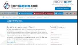 
							         Appointments | Sports Medicine North								  
							    