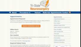 
							         Appointments - Tri-State Neurosurgery - Top Shreveport ...								  
							    