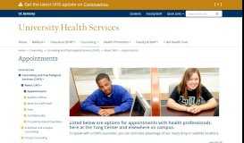 
							         Appointments - University Health Services - University of California ...								  
							    