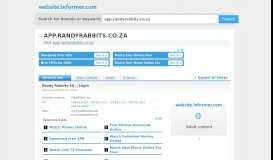 
							         app.randyrabbits.co.za at WI. Randy Rabbits SA :: Login								  
							    
