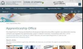 
							         Apprenticeship Office | Department of Training and Workforce ...								  
							    