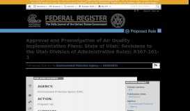 
							         Approval and Promulgation of Air Quality ... - Federal Register								  
							    