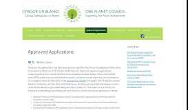 
							         Approved Applications | One Planet Council								  
							    