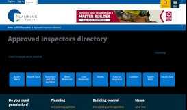 
							         Approved inspectors directory | Planning Portal								  
							    