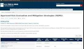
							         Approved Risk Evaluation and Mitigation Strategies (REMS) - FDA								  
							    