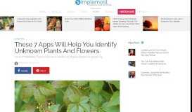 
							         Apps To Help You Identify Unknown Plants And Flowers - Simplemost								  
							    