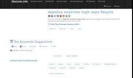 
							         Appslive examiner login aspx Results For Websites Listing								  
							    