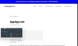 
							         AppSpy.net • TrySpyApp.com - on TrySpyApp.com								  
							    