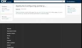 
							         AppSuite:Configuring portal plugins - Open-Xchange								  
							    