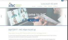 
							         April 2017 - IHC news round up - IHC - IHC Employee Benefits								  
							    