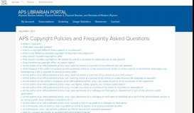 
							         APS Copyright Policies and Frequently Asked ... - APS Librarian Portal								  
							    