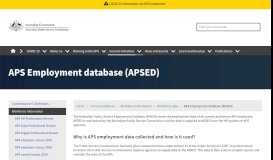 
							         APS Employment database (APSED) | Australian Public Service ...								  
							    