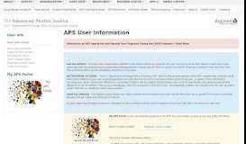 
							         APS User Information | Advanced Photon Source								  
							    