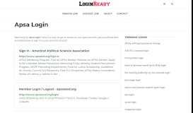 
							         Apsa Login — Sign in to Account - loginready.com								  
							    