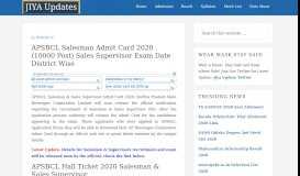 
							         APSBCL Salesman Admit Card 2019 (12363 Post) Sales ...								  
							    