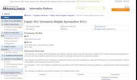 
							         Aptiv PLC (Formerly Delphi Automotive PLC) - MarkLines Automotive ...								  
							    