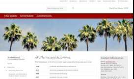 
							         APU Terms and Acronyms - Azusa Pacific University								  
							    