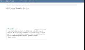 
							         AQ Mystery Shopping Services - Mystery Shopping Forum								  
							    