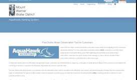 
							         Aquahawk Alert | Mount Werner Water & Sanitation District								  
							    