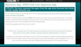 
							         Aquarium App - FREE Fish Lore Aquarium App								  
							    