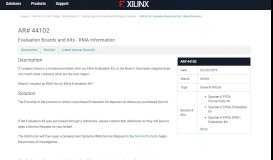 
							         AR# 44102: Evaluation Boards and Kits - RMA Information - Xilinx								  
							    