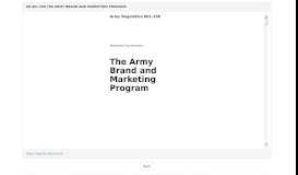 
							         AR 601-208 The Army Brand And Marketing Program - US Military ...								  
							    