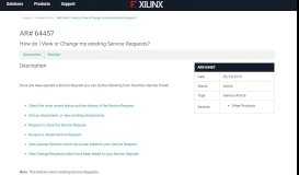 
							         AR# 64457: How do I View or Change my existing Service ... - Xilinx								  
							    