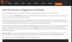 
							         AR & VR Production at Ziggo Sport with Reality – Zero Density								  
							    