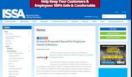 
							         Aramark Presented Award for Employee Health Initiatives - ISSA								  
							    