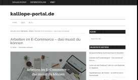 
							         Arbeiten im E-Commerce – das musst du können - kalliope-portal.de								  
							    