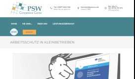 
							         Arbeitsschutz in Kleinbetrieben - PSW Competence Center								  
							    