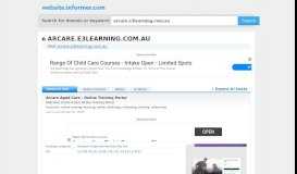 
							         arcare.e3learning.com.au at WI. Online Training Portal								  
							    