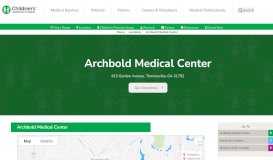 
							         Archbold Medical Center | Children's Healthcare of Atlanta								  
							    