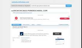 
							         archchicago.powerschool.com at WI. Student and ... - Website Informer								  
							    