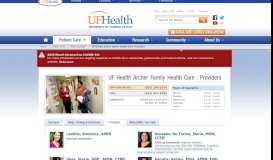 
							         Archer Family Health Care: Providers | UF Health, University of Florida ...								  
							    