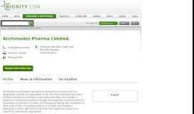 
							         Archimedes Pharma Limited. - Reading, United Kingdom - bionity.com								  
							    