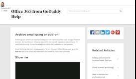 
							         Archive email using an add-on | Office 365 from GoDaddy - GoDaddy ...								  
							    