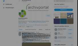 
							         Archivportal-D (@archivportal) | Twitter								  
							    