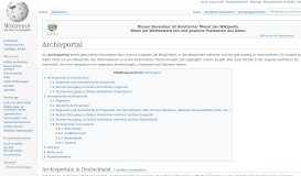 
							         Archivportal – Wikipedia								  
							    