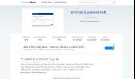 
							         Archmil.powerschool.com website. Student and Parent Sign In.								  
							    