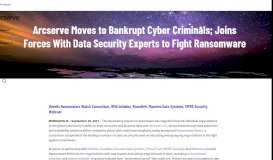
							         Arcserve Moves to Bankrupt Cyber Criminals; Joins Forces with Data ...								  
							    
