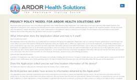 
							         Ardor JobSearch - Ardor Access - Ardor Health Solutions								  
							    