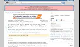 
							         Are Hepatic Portal Venous System Components Distributed Equally in ...								  
							    