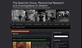 
							         Are Mirrors a Portal for Ghosts? -The Searcher Group								  
							    