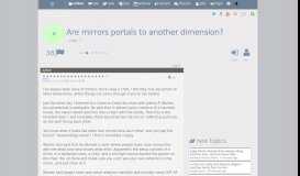 
							         Are mirrors portals to another dimension?, page 1 - AboveTopSecret.com								  
							    