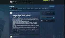 
							         Are the Race X the G-Man's employers? :: Portal 2 General Discussions								  
							    
