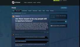 
							         Are there meant to be any people left in Aperture Science? :: Portal ...								  
							    
