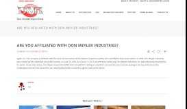 
							         Are you affiliated with Don Meyler Industries? - Don Meyler Inspections								  
							    