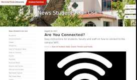 
							         Are You Connected? – Student Services - Montclair State University								  
							    