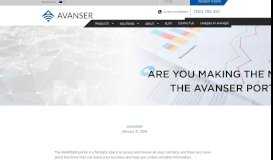 
							         Are you making the most of the AVANSER Portal? « AVANSER								  
							    